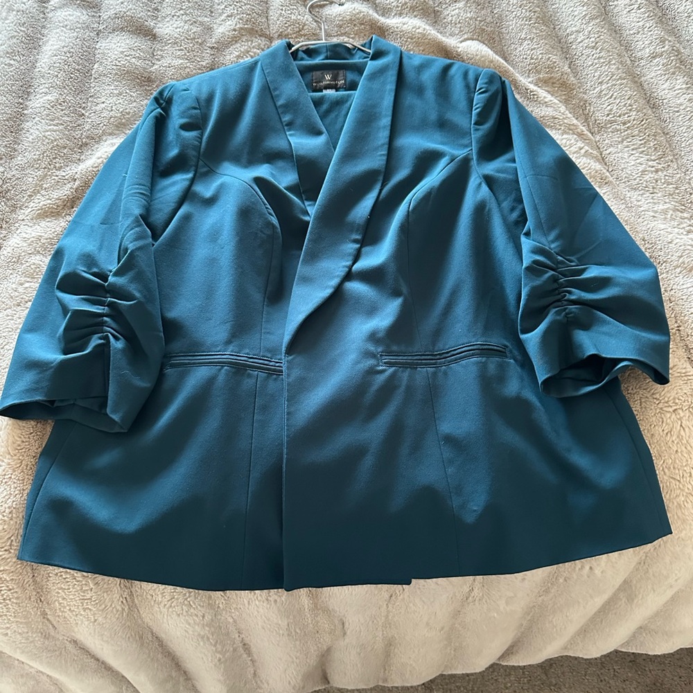 Worthington Teal Jacket 20w pantsuit 16w